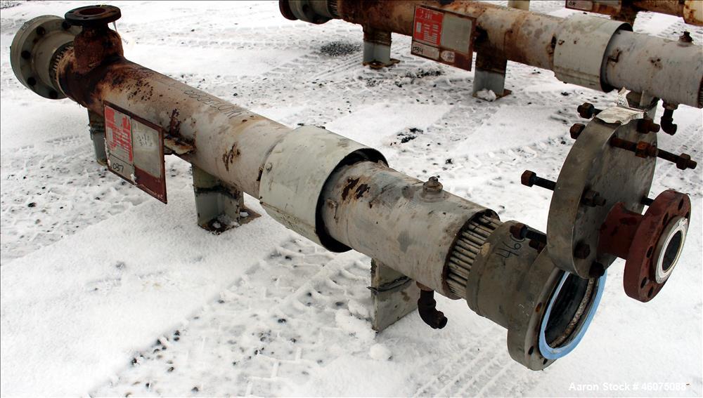 Used Southern Heat Exchanger Shell & Tube Heat Exchanger, Approximate 124 Square Feet, Horizontal. Carbon steel shell rated 100 psi at 350 degrees F. (195) 3/8" Diameter x approximate 78" long 304 st...