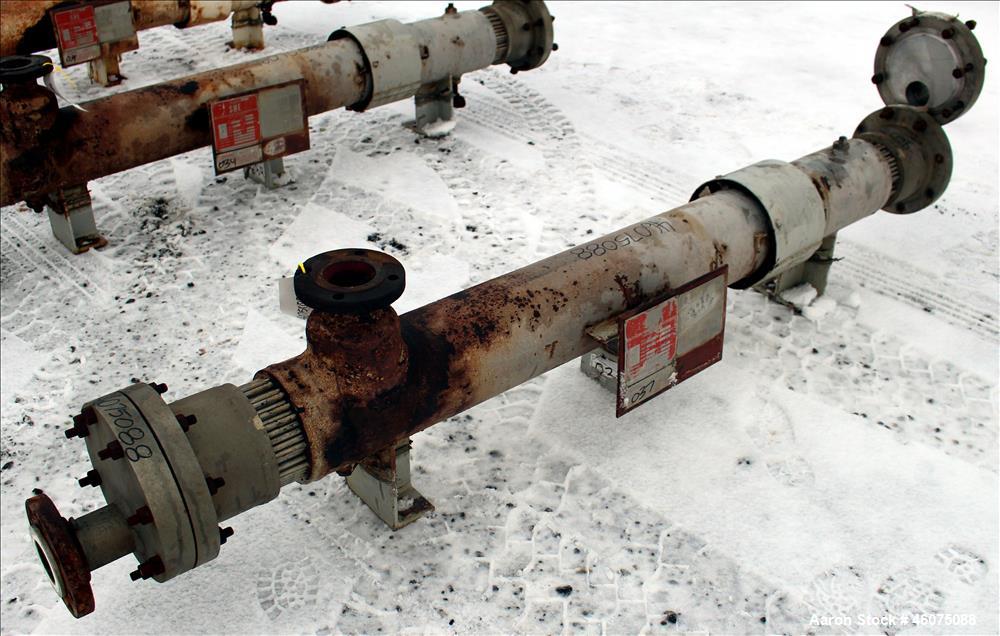 Used Southern Heat Exchanger Shell & Tube Heat Exchanger, Approximate 124 Square Feet, Horizontal. Carbon steel shell rated 100 psi at 350 degrees F. (195) 3/8" Diameter x approximate 78" long 304 st...