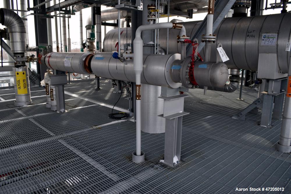 Unused- Steeltek Single Pass Shell & Tube Heat Exchanger, 166 Square Feet, Type BEM, Size 10-168, Horizontal. 304L Stainless steel shell rated 160 psi/Full Vacuum at -50 to 400 degrees F. (61) 3/4" D...