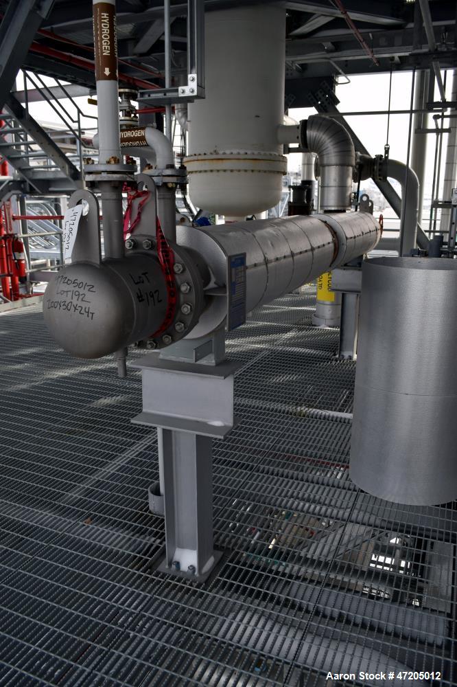 Unused- Steeltek Single Pass Shell & Tube Heat Exchanger, 166 Square Feet, Type BEM, Size 10-168, Horizontal. 304L Stainless steel shell rated 160 psi/Full Vacuum at -50 to 400 degrees F. (61) 3/4" D...