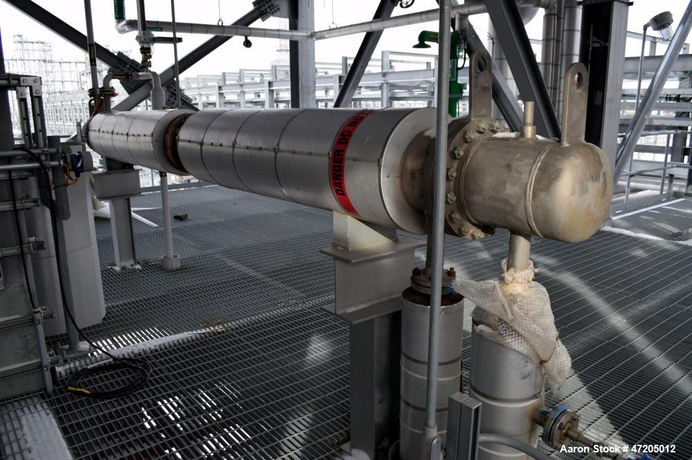 Unused- Steeltek Single Pass Shell & Tube Heat Exchanger, 166 Square Feet, Type BEM, Size 10-168, Horizontal. 304L Stainless steel shell rated 160 psi/Full Vacuum at -50 to 400 degrees F. (61) 3/4" D...