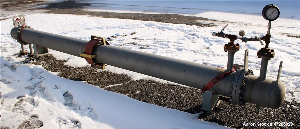 Unused- Steeltek Single Pass Shell & Tube Heat Exchanger, 166 Square Feet, Type BEM, Size 10-168, Horizontal. 304L Stainless steel shell rated 160 psi/Full Vacuum at -50 to 400 degrees F. (61) 3/4" D...