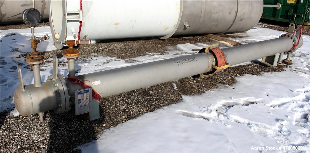 Unused- Steeltek Single Pass Shell & Tube Heat Exchanger, 166 Square Feet, Type BEM, Size 10-168, Horizontal. 304L Stainless steel shell rated 160 psi/Full Vacuum at -50 to 400 degrees F. (61) 3/4" D...