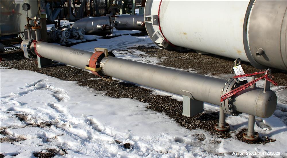 Unused- Steeltek Single Pass Shell & Tube Heat Exchanger, 166 Square Feet, Type BEM, Size 10-168, Horizontal. 304L Stainless steel shell rated 160 psi/Full Vacuum at -50 to 400 degrees F. (61) 3/4" D...