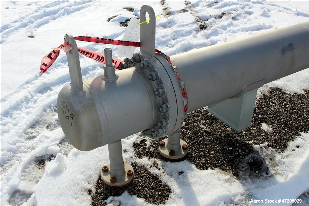 Unused- Steeltek Single Pass Shell & Tube Heat Exchanger, 166 Square Feet, Type BEM, Size 10-168, Horizontal. 304L Stainless steel shell rated 160 psi/Full Vacuum at -50 to 400 degrees F. (61) 3/4" D...