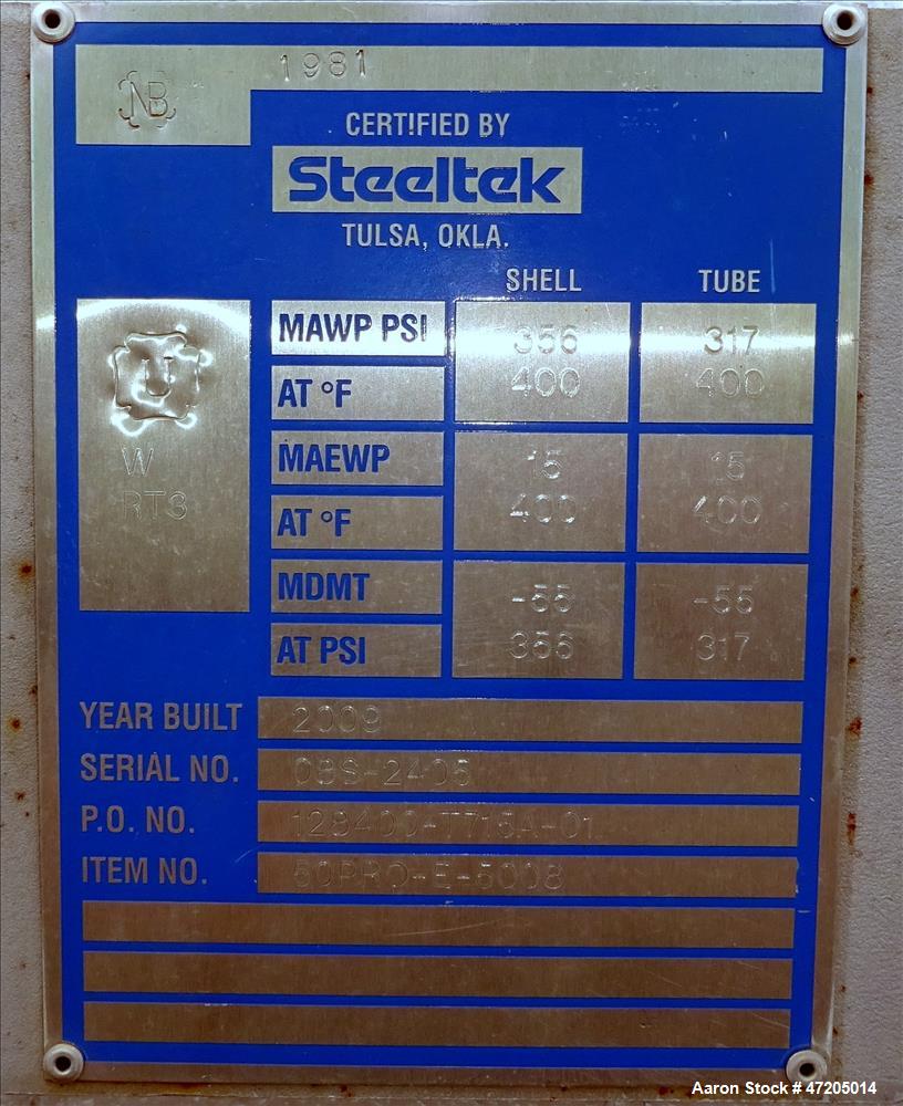 Unused- Steeltek "U" Tube Heat Exchanger, Approximate 1,355 Square Foot, Type BK