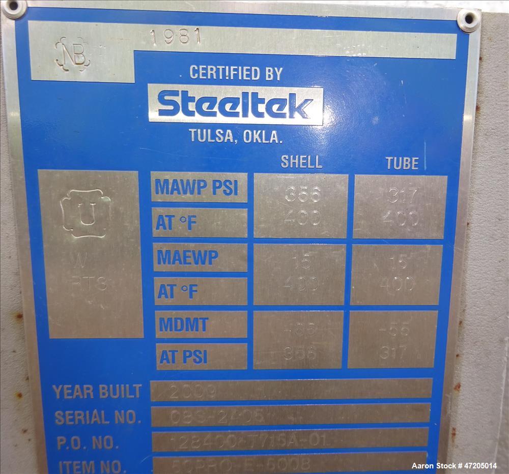 Unused- Steeltek "U" Tube Heat Exchanger, Approximate 1,355 Square Foot, Type BK