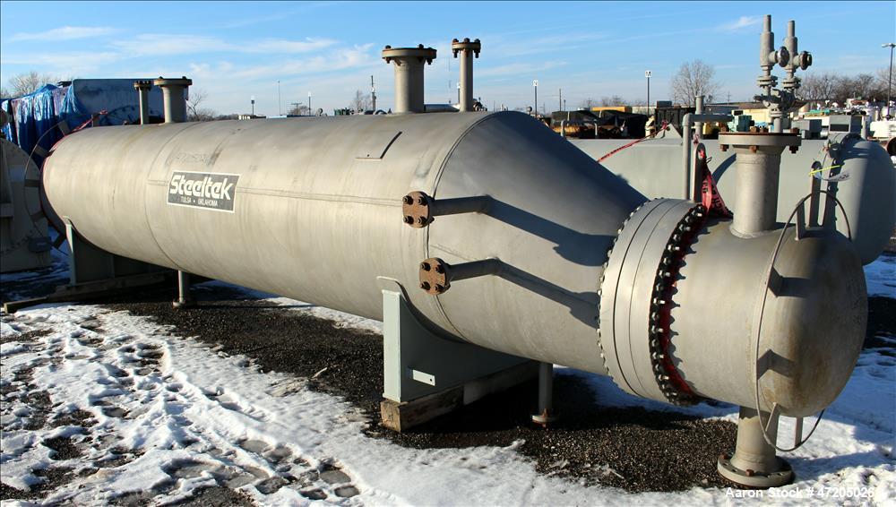 Unused- Steeltek 6 Pass "U" Tube Heat Exchanger, 3,068 Square Feet, Type BKU, Size 30/48-240, Horizontal. 304L Stainless steel shell rated 350 psi/Full Vacuum at -55 to 150 degrees F. (379) 3/4" Diam...