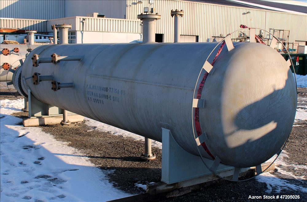 Unused- Steeltek 6 Pass "U" Tube Heat Exchanger, 3,068 Square Feet, Type BKU, Size 30/48-240, Horizontal. 304L Stainless steel shell rated 350 psi/Full Vacuum at -55 to 150 degrees F. (379) 3/4" Diam...