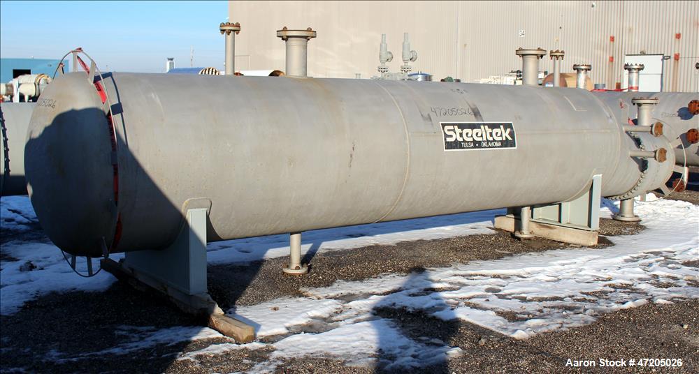 Unused- Steeltek 6 Pass "U" Tube Heat Exchanger, 3,068 Square Feet, Type BKU, Size 30/48-240, Horizontal. 304L Stainless steel shell rated 350 psi/Full Vacuum at -55 to 150 degrees F. (379) 3/4" Diam...