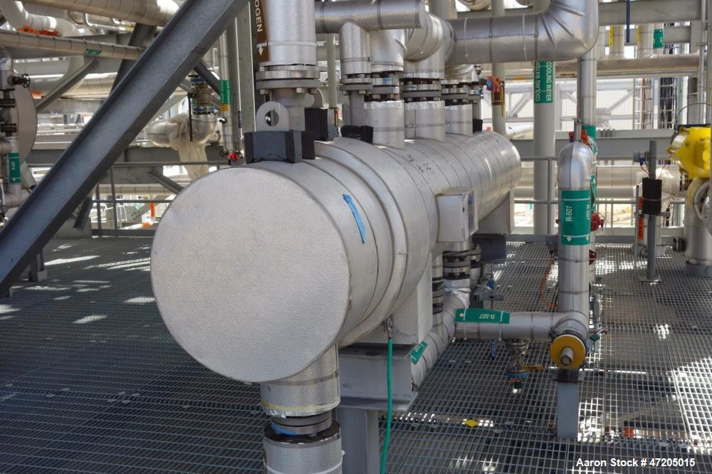 Unused- SteelTek Shell and Tube Heat Exchanger, 157 Square Foot, Horizontal. 304L Stainless steel shell rated 351 psi at -55 to 400 degrees F. (75) 3/4" Diameter x approximate 10 long 304L stainless ...