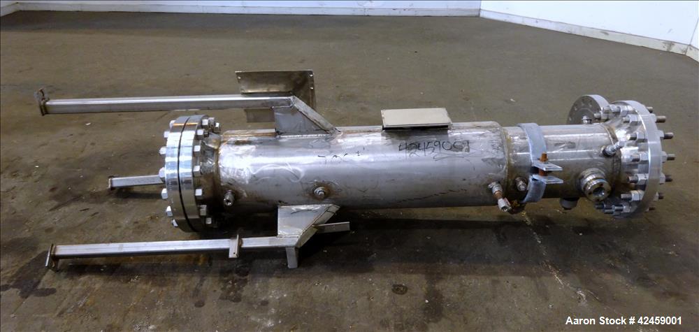 Used- Vertical Superior Fabricators Single Pass Heat Exchanger, 42 Square Feet