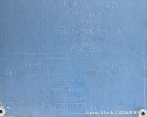 Used Vertical Superior Fabricators Single Pass Heat Exchanger, 42 Square Feet
