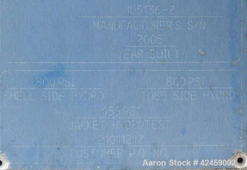 Used Stainless Steel Superior Fabricators Single Pass Heat Exchanger, 42 Square
