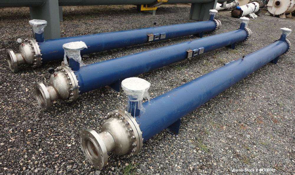 Unused- Chil-Con Products Single Pass Shell and Tube Heat Exchanger, 609 Square Feet, Horizontal, Model LXX-12204-110 Gas Cooler. Carbon steel shell rated 150 psi at -20 to 200 degrees F, (195) 5/8" ...