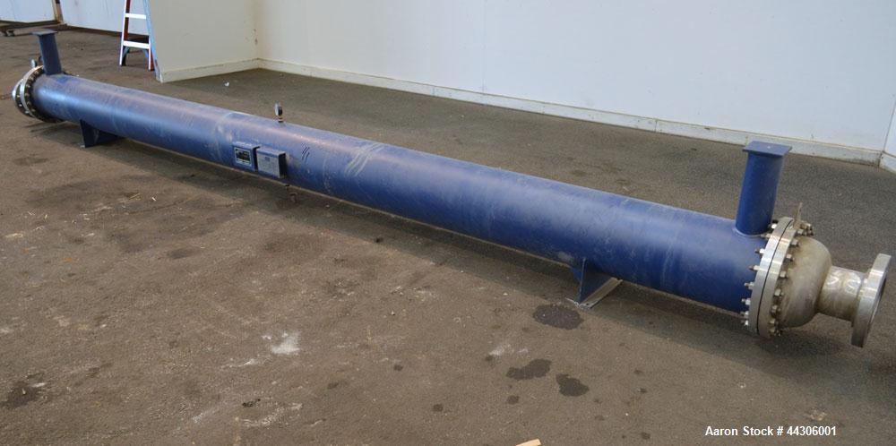 Unused- Chil-Con Products Single Pass Shell and Tube Heat Exchanger, 609 Square Feet, Horizontal, Model LXX-12204-110 Gas Cooler. Carbon steel shell rated 150 psi at -20 to 200 degrees F, (195) 5/8" ...