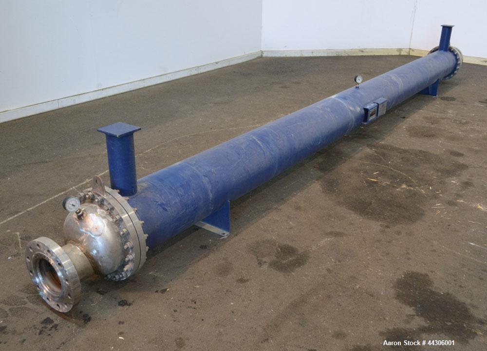 Unused- Chil-Con Products Single Pass Shell and Tube Heat Exchanger, 609 Square Feet, Horizontal, Model LXX-12204-110 Gas Cooler. Carbon steel shell rated 150 psi at -20 to 200 degrees F, (195) 5/8" ...