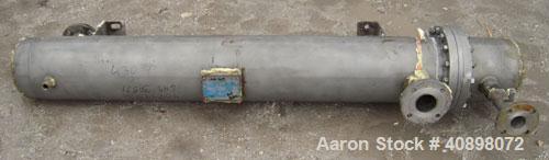 Used Yula U Tube Heat Exchanger, 58 Square Feet, Stainless Steel, Horizontal, Model WCV-2D-66BS. 316L stainless steel shell rated 150 psi at 100 deg F, and –150 deg F at 150 psi. (30) ¾’’ diameter x ...