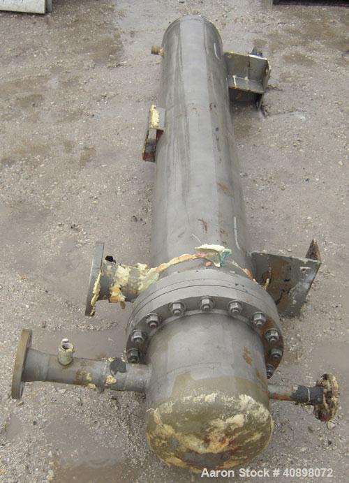 Used Yula U Tube Heat Exchanger, 58 Square Feet, Stainless Steel, Horizontal, Model WCV-2D-66BS. 316L stainless steel shell rated 150 psi at 100 deg F, and –150 deg F at 150 psi. (30) ¾’’ diameter x ...
