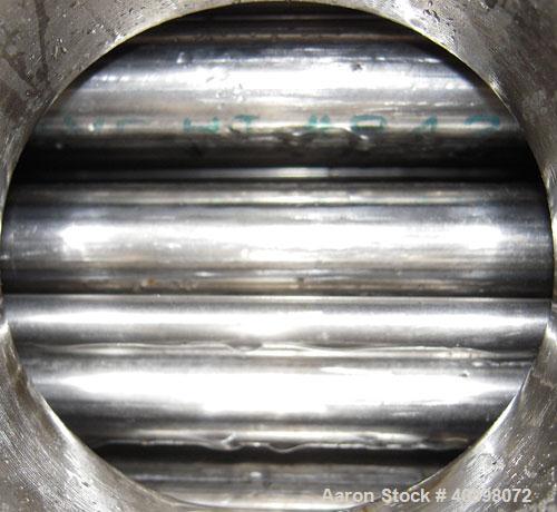 Used Yula U Tube Heat Exchanger, 58 Square Feet, Stainless Steel, Horizontal, Model WCV-2D-66BS. 316L stainless steel shell rated 150 psi at 100 deg F, and –150 deg F at 150 psi. (30) ¾’’ diameter x ...
