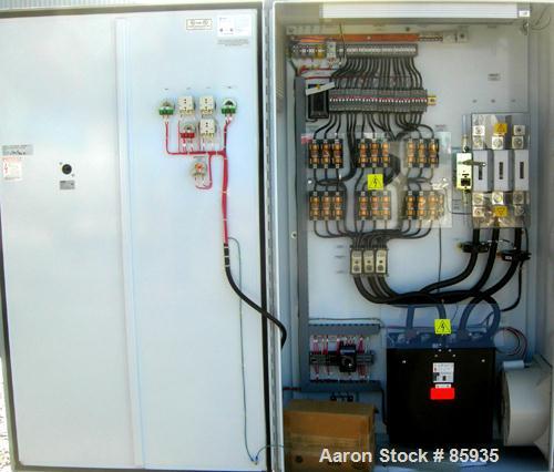 Used Unused- Watlow Electrically Heated Circulation Heater, 210 KW. Rated 100 PSI at 400 Degrees F. 310 stainless steel elements.3" inlet/outlet. Includes an electric heater control panel, 210 KW, 3/...