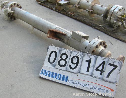 USED: Weldon single pass shell and tube heat exchanger, 18.8 square feet, vertical. 316 stainless steel shell rated 200 psi at 500 deg F. (16) 3/4" diameter x 72" long 316 stainless steel tubes rated...