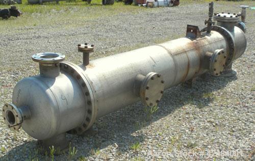 Used Wolfe Mechanical and Equipment Single Pass Shell and Tube Heat Exchanger, 784 square feet, vertical. 304 Stainless steel shell rated 100 psi at 300 degrees F. (400) 3/4'' Diameter x 120’' long 3...