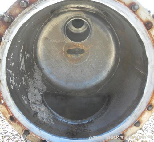 Used Wolfe Mechanical and Equipment Single Pass Shell and Tube Heat Exchanger, 784 square feet, vertical. 304 Stainless steel shell rated 100 psi at 300 degrees F. (400) 3/4'' Diameter x 120’' long 3...