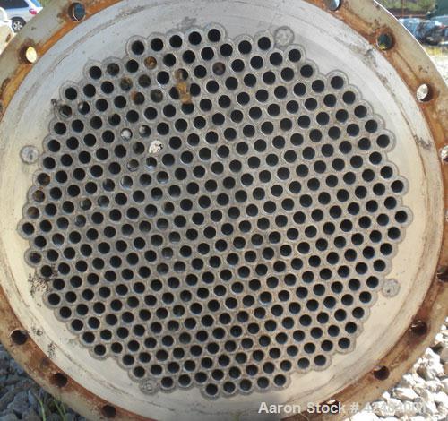 Used Wolfe Mechanical and Equipment Single Pass Shell and Tube Heat Exchanger, 784 square feet, vertical. 304 Stainless steel shell rated 100 psi at 300 degrees F. (400) 3/4'' Diameter x 120’' long 3...