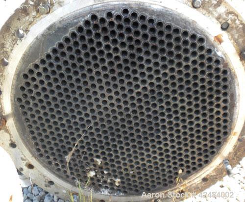 Used Wolfe Mechanical and Equipment Single Pass Shell and Tube Heat Exchanger, 1285 square feet, vertical. 304 Stainless steel shell rated 100 psi at 300 degrees F. (656) 3/4" Diameter x 120’' long 3...