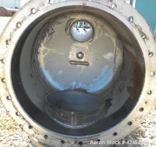 Used Wolfe Mechanical and Equipment Single Pass Shell and Tube Heat Exchanger, 1285 square feet, vertical. 304 Stainless steel shell rated 100 psi at 300 degrees F. (656) 3/4" Diameter x 120’' long 3...