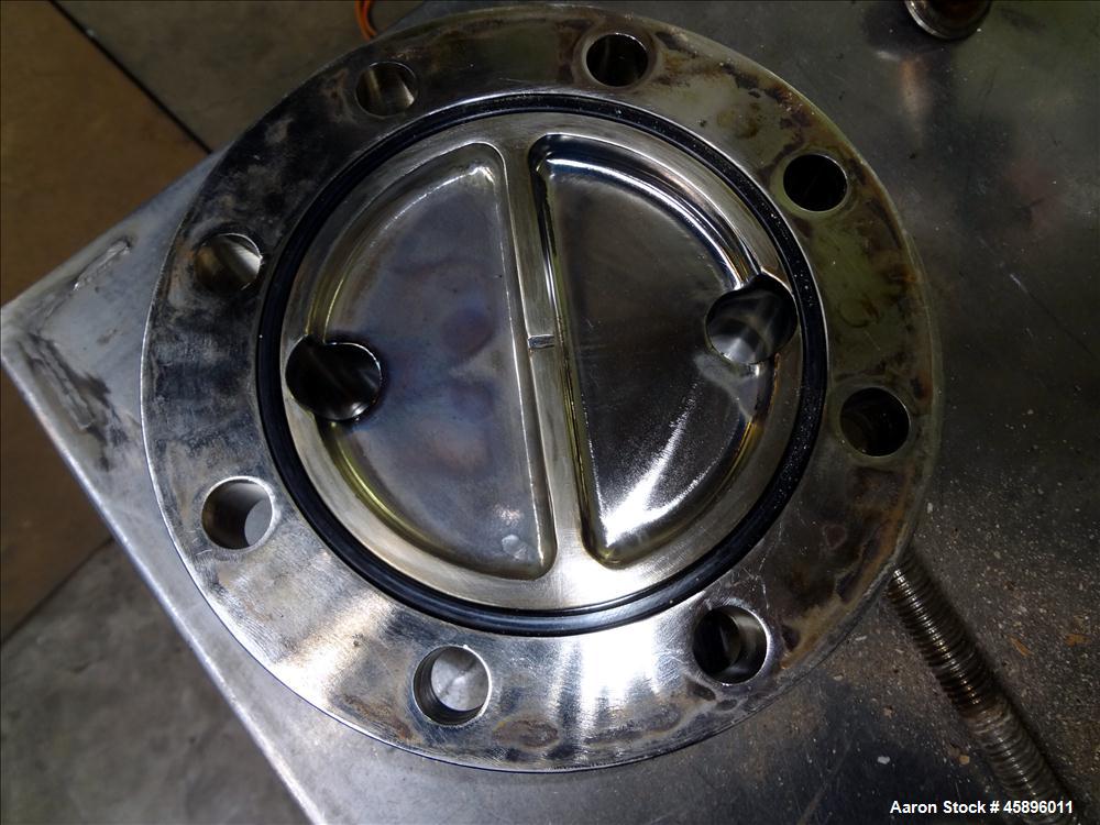 Used Yula U Tube Heat Exchanger, 18 Square Feet, Model CV-2A-60AS, Horizontal. 316 Stainless steel shell rated 150 psi at 40 to 300 degrees F. (11) 5/8" Diameter x 60" long 316 stainless steel tubes ...