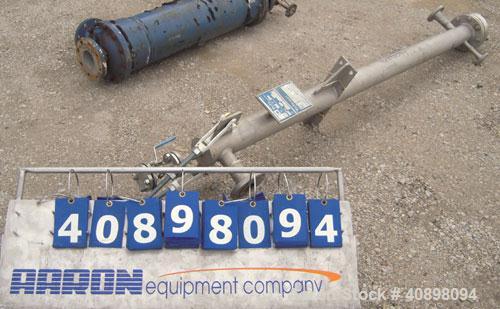 Used Yula U Tube Heat Exchanger, approximately 15 square feet, stainless steel, vertical, model CV-2AA-78AAS. 304L stainless steel shell rated FV/100 psi at 350 deg F, and –20 deg F at FV/100 psi. (9...