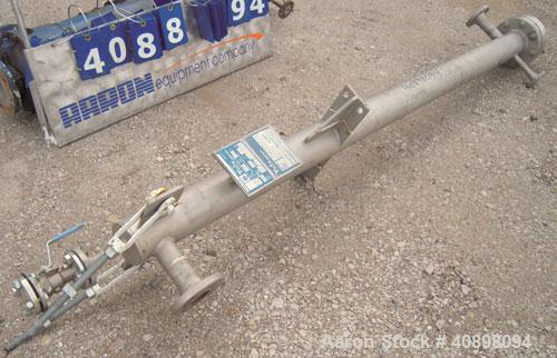 Used Yula U Tube Heat Exchanger, approximately 15 square feet, stainless steel, vertical, model CV-2AA-78AAS. 304L stainless steel shell rated FV/100 psi at 350 deg F, and –20 deg F at FV/100 psi. (9...