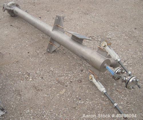 Used Yula U Tube Heat Exchanger, approximately 15 square feet, stainless steel, vertical, model CV-2AA-78AAS. 304L stainless steel shell rated FV/100 psi at 350 deg F, and –20 deg F at FV/100 psi. (9...