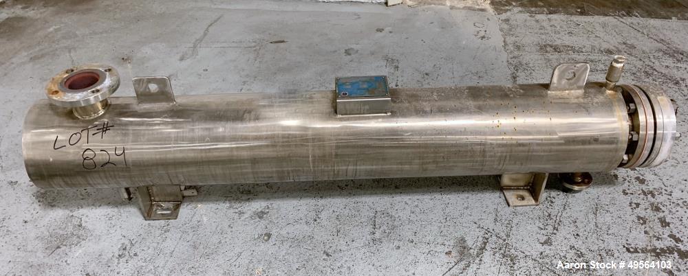 Used Yula Shell and Tube Heat Exchanger, 23 Square Feet, Model CV-2B-60AS