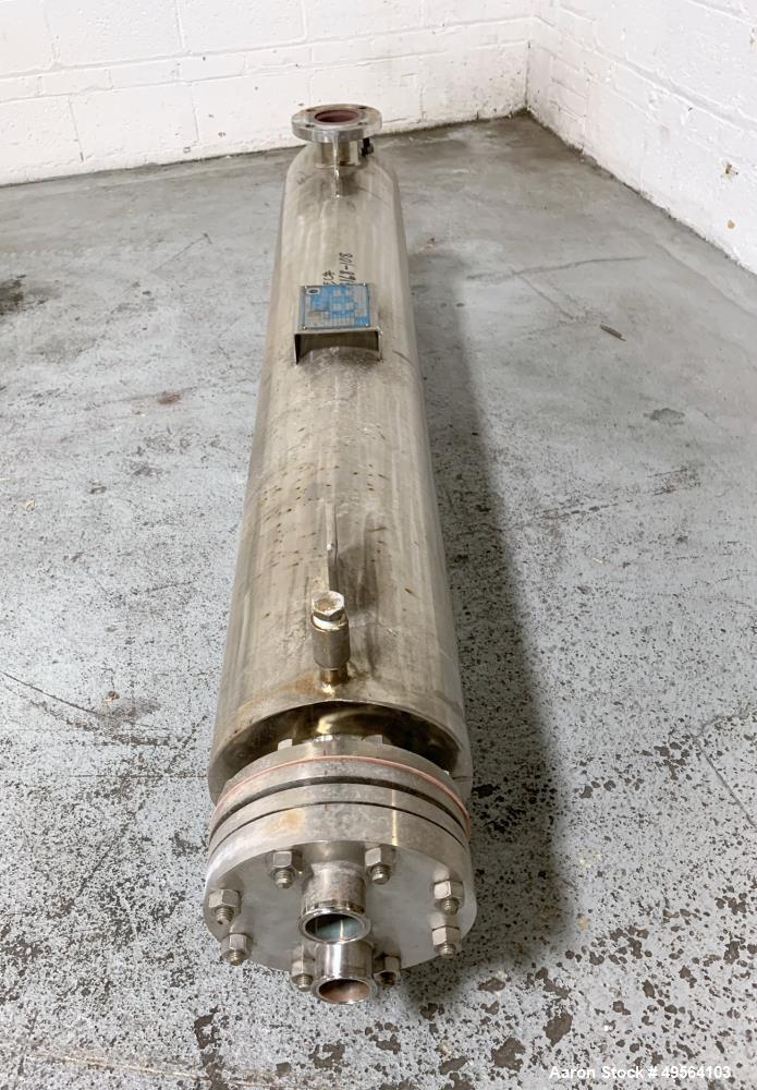 Used- Yula Shell and Tube Heat Exchanger, 23 Square Feet, Model CV-2B-60AS