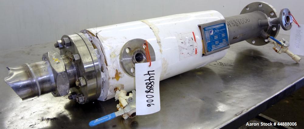 Used Yula Corporation Vertical Single Pass Shell & Tube Heat Exchanger, 19 Square Feet, Model WC-1A-42AAS