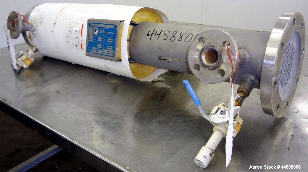 Used Yula Corporation Vertical Single Pass Shell & Tube Heat Exchanger, 19 Square Feet, Model WC-1A-42AAS