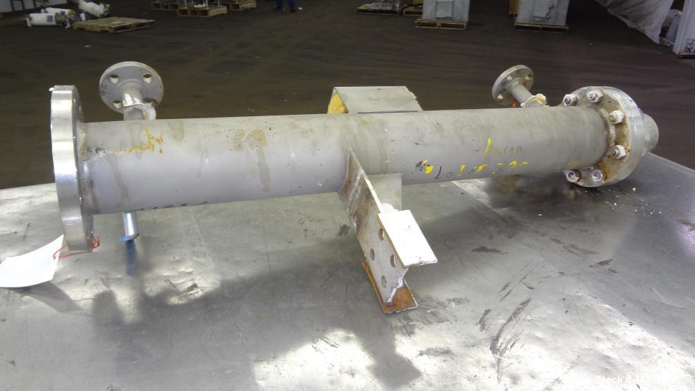 Used Yula Corporation Single Pass Shell & Tube Heat Exchanger, 19 Square Feet, Vertical, Model WC-1A-42AAS