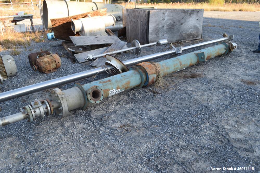 Used Yula 3 Pass Shell & Tube Heat Exchanger, 90 Square Feet, Model WC-3D-168DS, Horizontal. Carbon steel shell rated 150 psi at 40 to 250 degrees F. (21) 1-1/4" diameter x 168" long 304L stainless s...