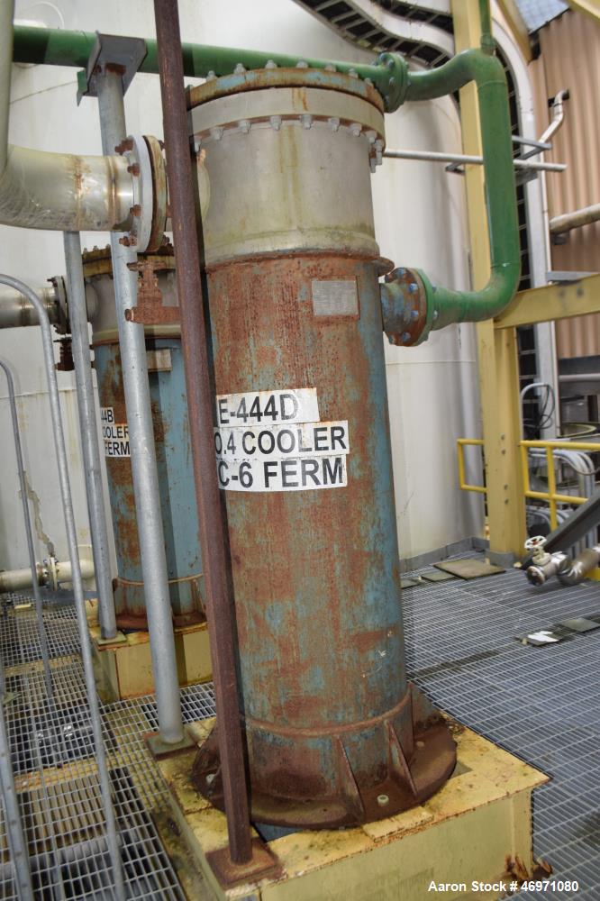 Used Yula 3 Pass Shell & Tube Heat Exchanger, 503 Square Feet, Model WC-3L-168GS, Horizontal. Carbon steel shell rated 108 psi at 40 to 250 degrees F. (93) 1-1/2" diameter x 168" long 304L stainless ...