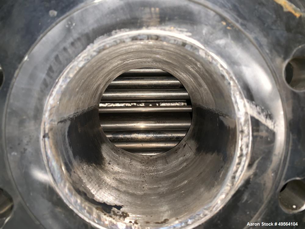 Used Yula Shell and Tube Heat Exchanger, 82 Square Feet, Model WCV-2C-84AAS,