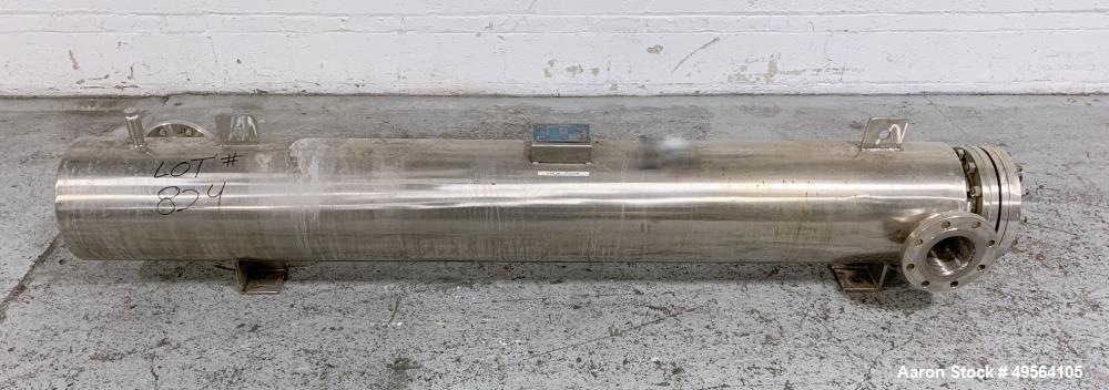 Used Yula Shell and Tube Heat Exchanger, 82 Square Feet, Model WCV-2C-84AAS