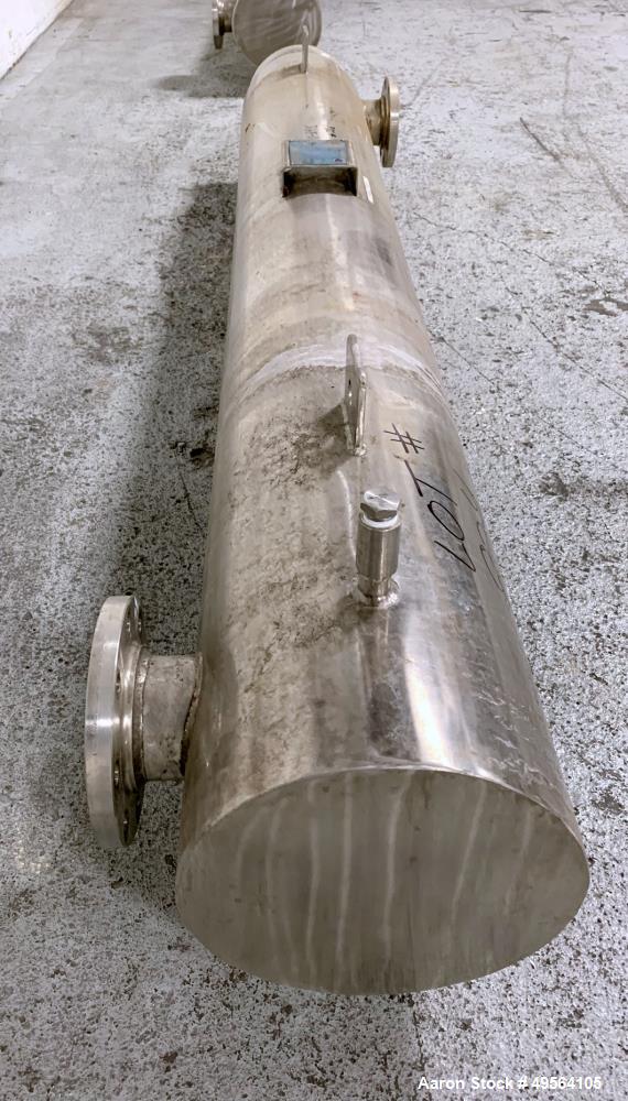 Used Yula Shell and Tube Heat Exchanger, 82 Square Feet, Model WCV-2C-84AAS