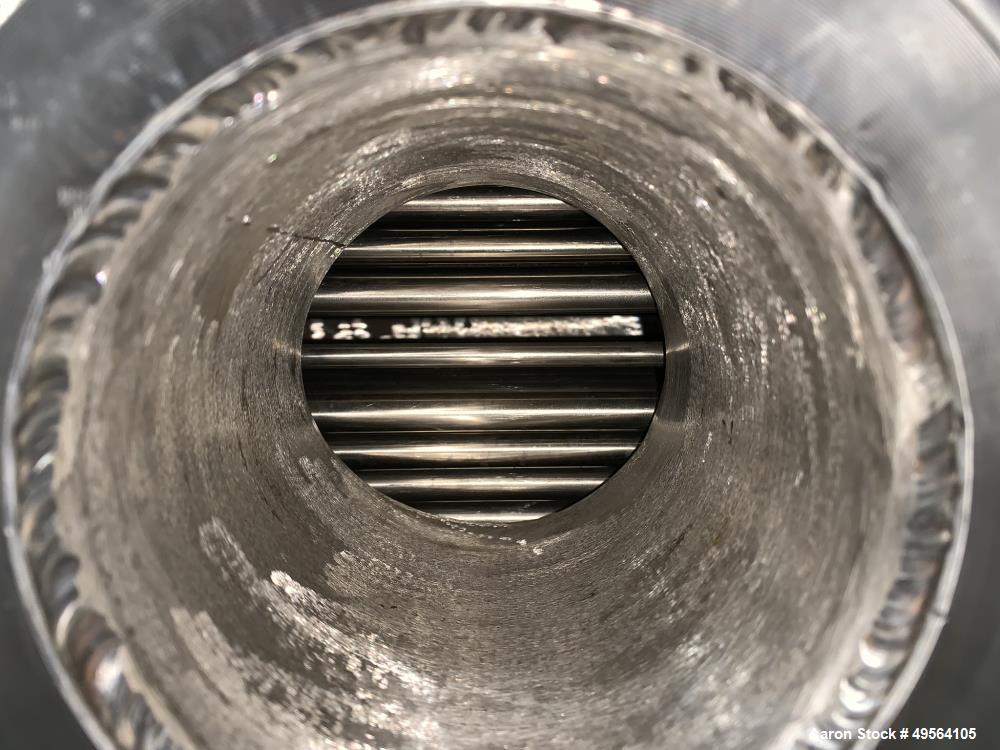 Used Yula Shell and Tube Heat Exchanger, 82 Square Feet, Model WCV-2C-84AAS