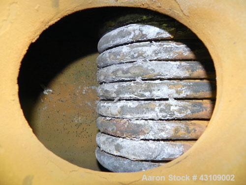 Used Yula Corporation U Tube Heat Exchanger, approximately 156 square feet, horizontal, model WCV-2E-111BS. 304L Stainless steel shell rated 150 psi at 300 degrees F.(42) 3/4’’ diameter x 111" long 3...
