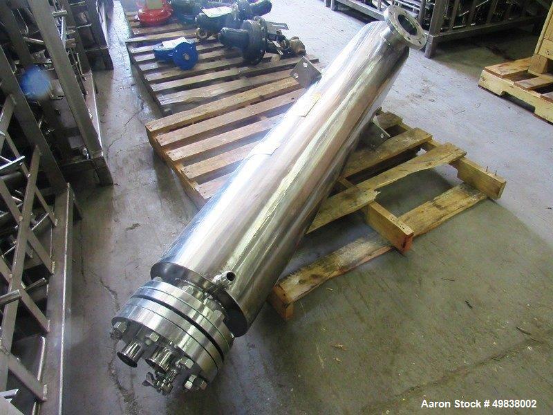 Used Yula Mdl. WCV-48-60AAAS Pre Marine Cream USP Cooling Heat Exchanger, Ser. #19520, Mfg. 2005, National Board #12081, MAWP Shell 150 PSI @ 300º F tubes, 150 PSI @ 300º F, 11" dia. X 69" L, MDMT sh...