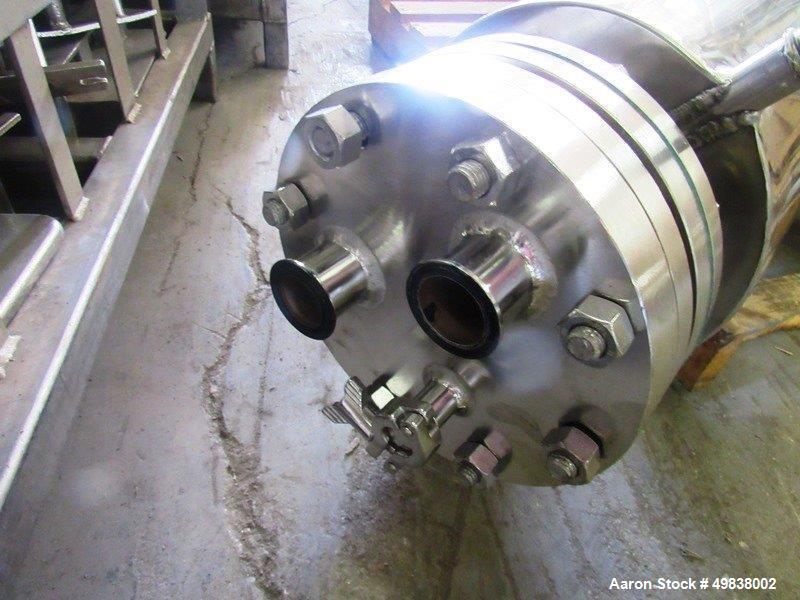 Used Yula Mdl. WCV-48-60AAAS Pre Marine Cream USP Cooling Heat Exchanger, Ser. #19520, Mfg. 2005, National Board #12081, MAWP Shell 150 PSI @ 300º F tubes, 150 PSI @ 300º F, 11" dia. X 69" L, MDMT sh...