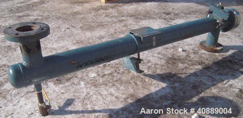 Used Yula U Tube Heat Exchanger, ModelWCV-4AA-60AS. Approximately 3.68 square feet, horizontal. Carbon steel shell rated 150 psi at 300 deg F. (4) 5/8'' diameter x 60" long 316L stainless steel tubes...